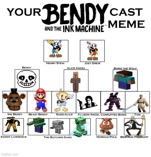 Bendy Recast | image tagged in bendy recast | made w/ Imgflip meme maker