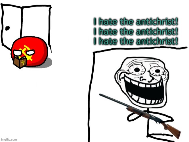 "Christian" communism is as evil as "regular" communism and communism is only useful among idiots | image tagged in communism,christianity,i hate the antichrist,heresy | made w/ Imgflip meme maker