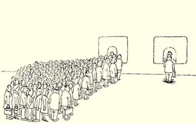 People in line Blank Meme Template