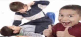 High Quality kid watching kid beat up another kid Blank Meme Template
