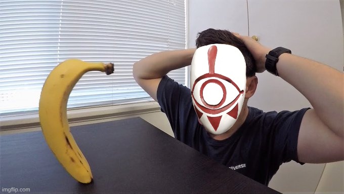 image tagged in man shocked at banana original | made w/ Imgflip meme maker
