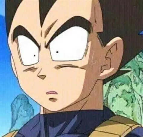 surprised Vegeta Blank Meme Template