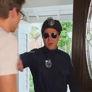 Law by Mike Cop Shove Blank Meme Template