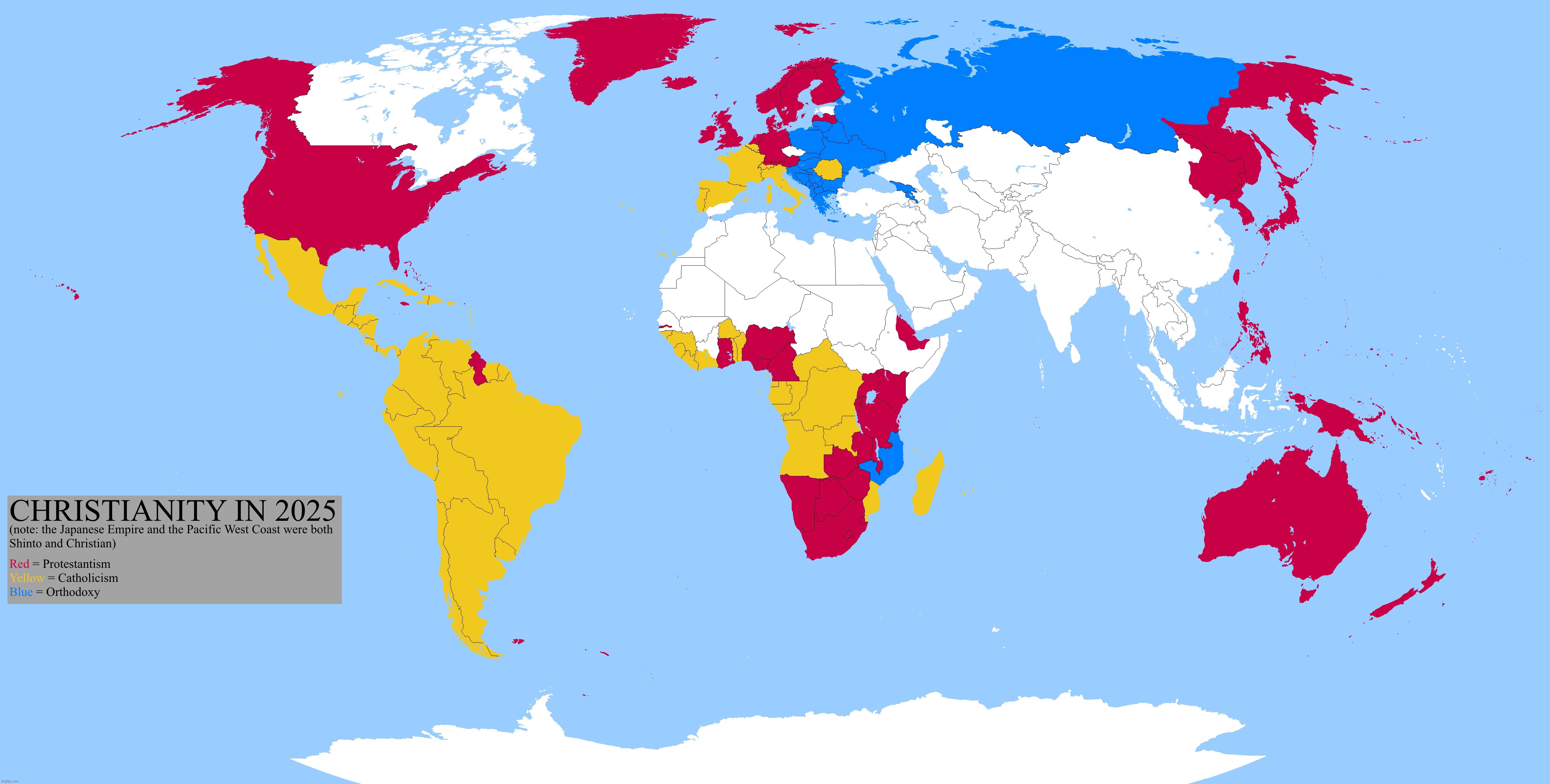 I got bored and I made this (btw this is not the actual spresd of christianity, just alternative history) | made w/ Imgflip meme maker