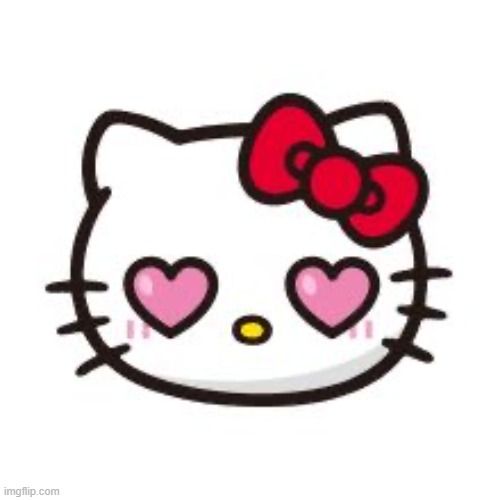 heart eye hello kitty | image tagged in heart eye hello kitty | made w/ Imgflip meme maker