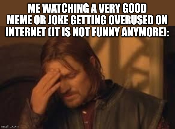 Sigh... | ME WATCHING A VERY GOOD MEME OR JOKE GETTING OVERUSED ON INTERNET (IT IS NOT FUNNY ANYMORE): | image tagged in when will rithika understand sigh,youtube shorts,youtube,memes,bruh | made w/ Imgflip meme maker