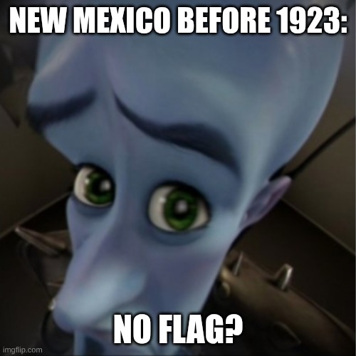 some history for you | NEW MEXICO BEFORE 1923:; NO FLAG? | image tagged in megamind peeking | made w/ Imgflip meme maker