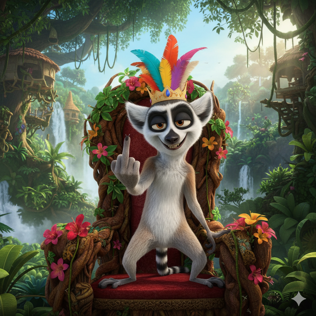 King Julian Finger Blank Meme Template