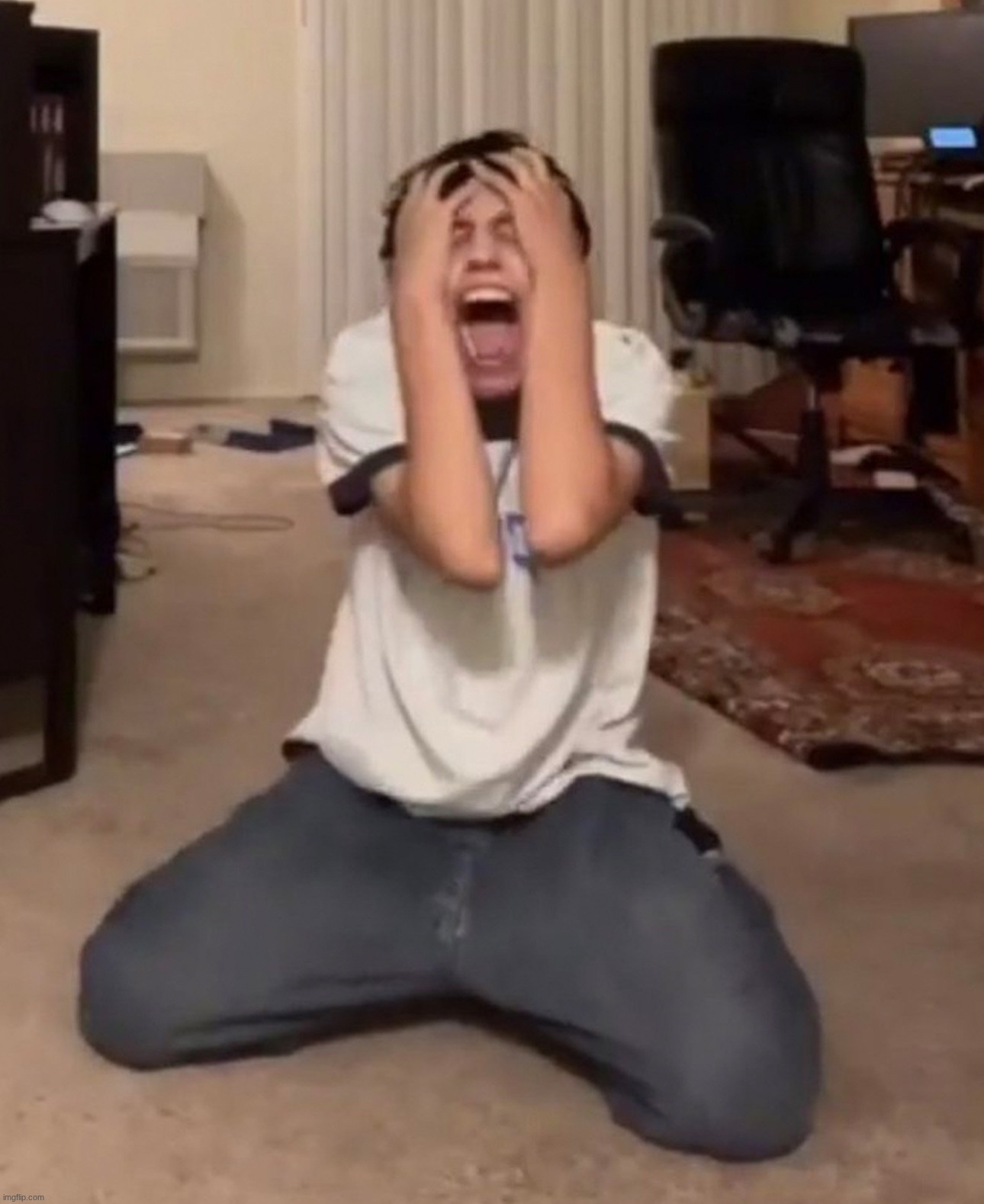 Man on Knees Crying | image tagged in man on knees crying | made w/ Imgflip meme maker