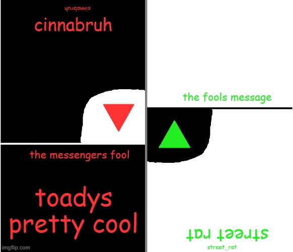 heard we doin drama soooo | toadys pretty cool | image tagged in street rat n cinnabruh announcement | made w/ Imgflip meme maker