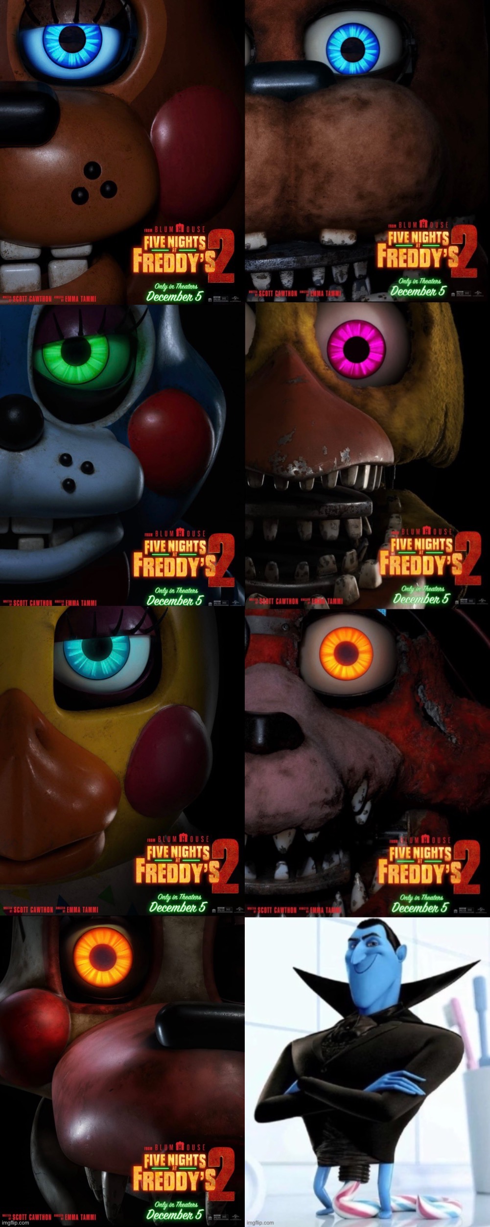 we just got a bunch of new posters for fnaf 2 (withered bonnie’s missing for some reason) | made w/ Imgflip meme maker