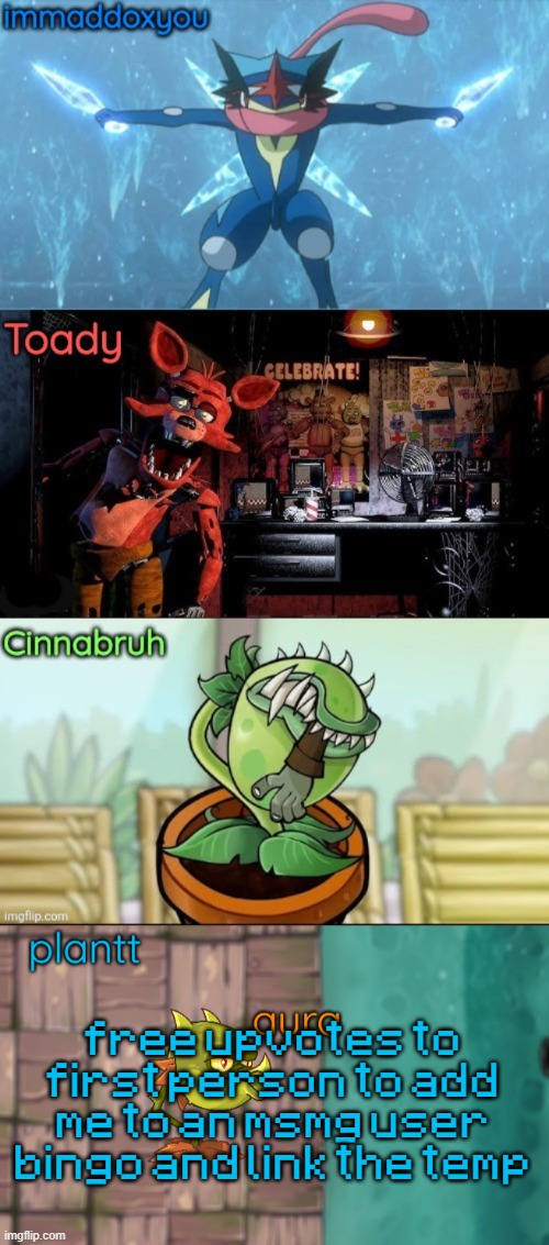 i added to this shared temp | free upvotes to first person to add me to an msmg user bingo and link the temp | image tagged in i added to this shared temp | made w/ Imgflip meme maker