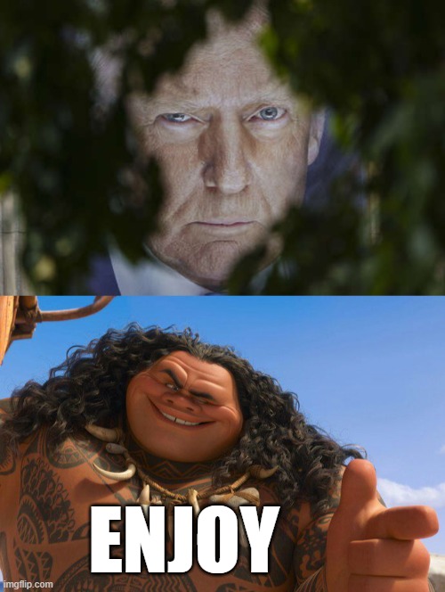 Here, have some nightmare fuel. | ENJOY | image tagged in lurking donny-john,maui you're welcome | made w/ Imgflip meme maker