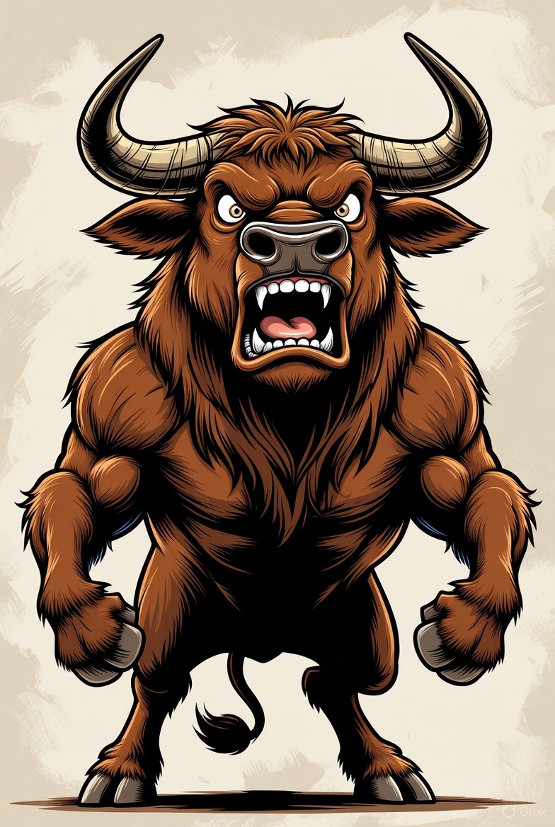 angry bull Blank Meme Template