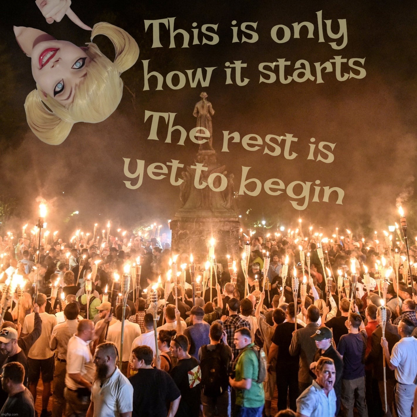 The enemy within....... the Bible Belt | This is only 
how it starts; The rest is
yet to begin | image tagged in maga morons traitors racists antisemitic trumpers,harley quinn,unite the right,urinate the blight,neo nazi fascists,they're here | made w/ Imgflip meme maker