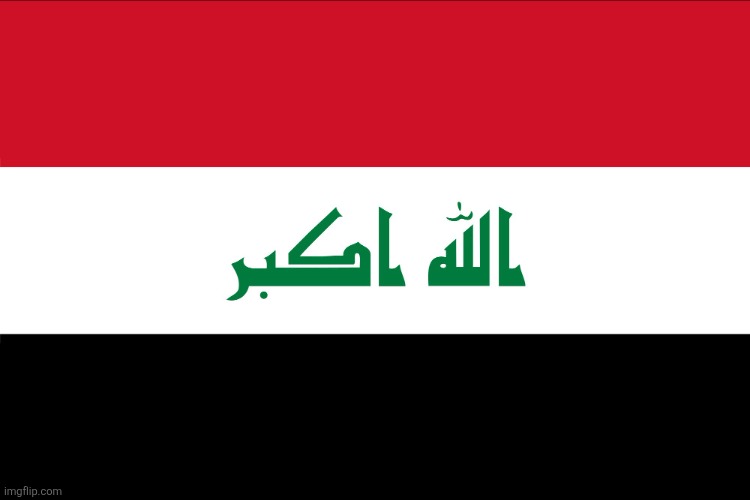 Flag of Iraq | image tagged in flag of iraq | made w/ Imgflip meme maker