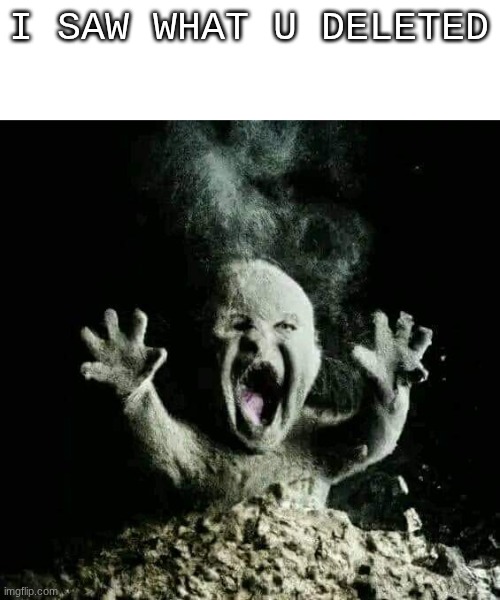 Ash baby | I SAW WHAT U DELETED | image tagged in ash baby | made w/ Imgflip meme maker