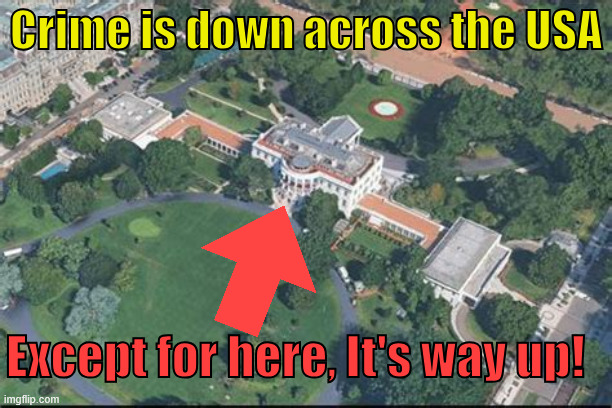 Criminal Hotspot | Crime is down across the USA; Except for here, It's way up! | image tagged in criminal hotspot,trump crime family,treated worse than al cplone,deptment of witch hunts and lawfare | made w/ Imgflip meme maker