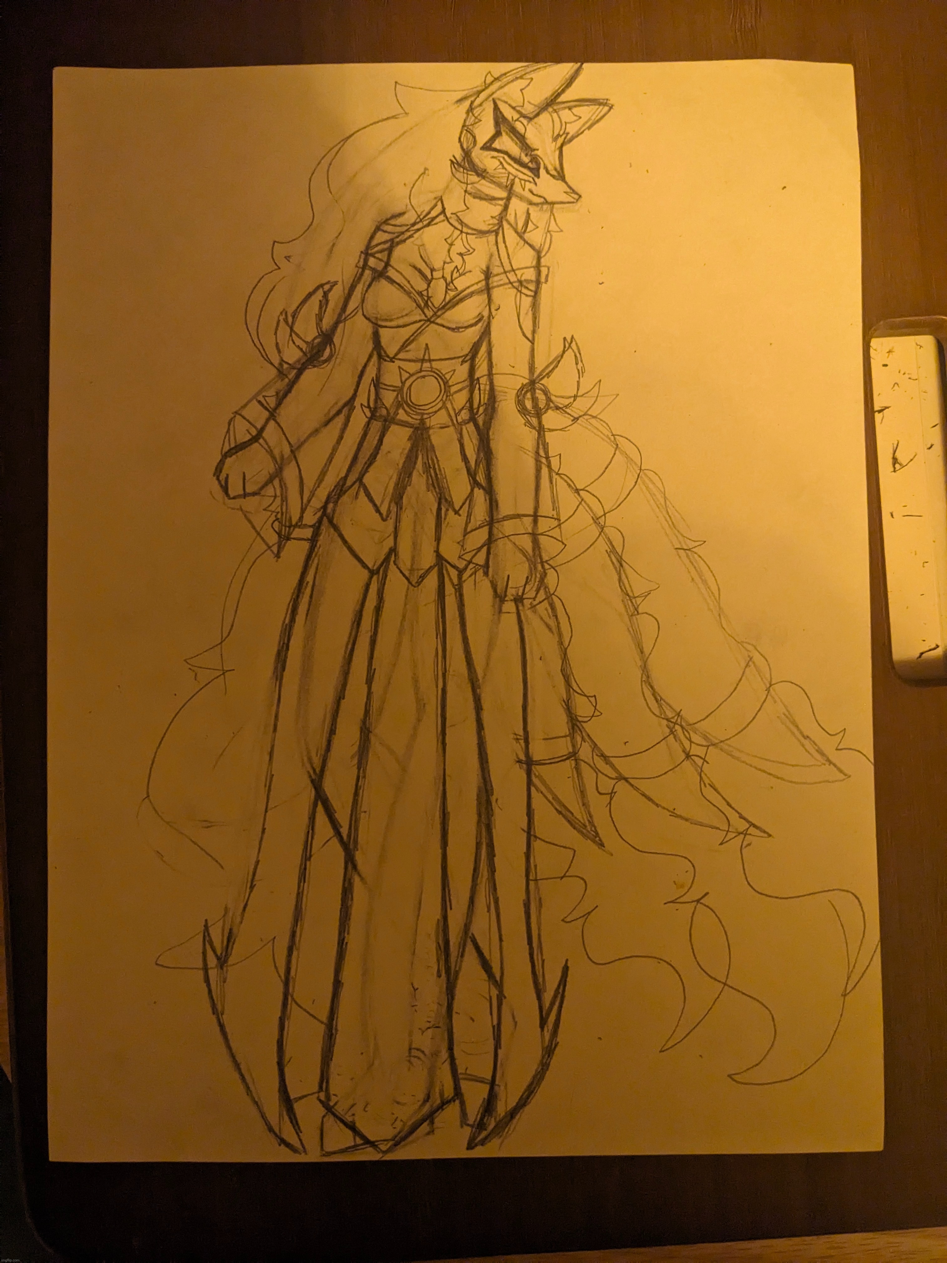 Kitsune lady | image tagged in messed around and came up with this,ngl i was going for something completely different originally | made w/ Imgflip meme maker