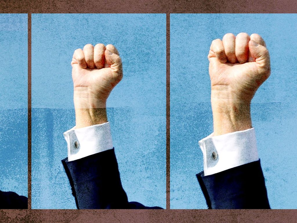 The raised fist Blank Meme Template