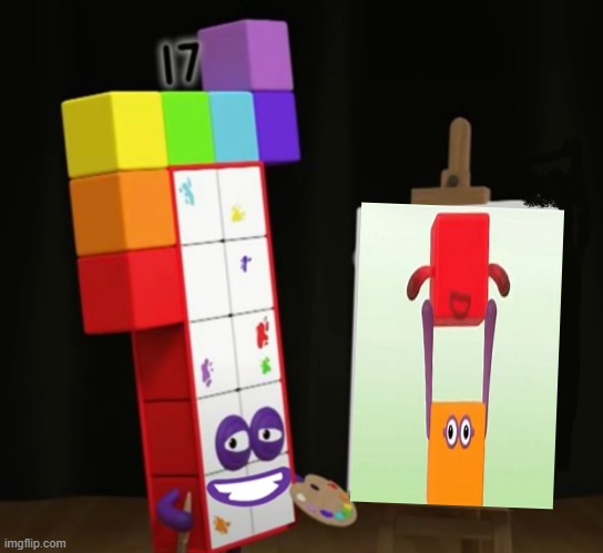 Numberblock 17 smiling | image tagged in numberblock 17 smiling | made w/ Imgflip meme maker
