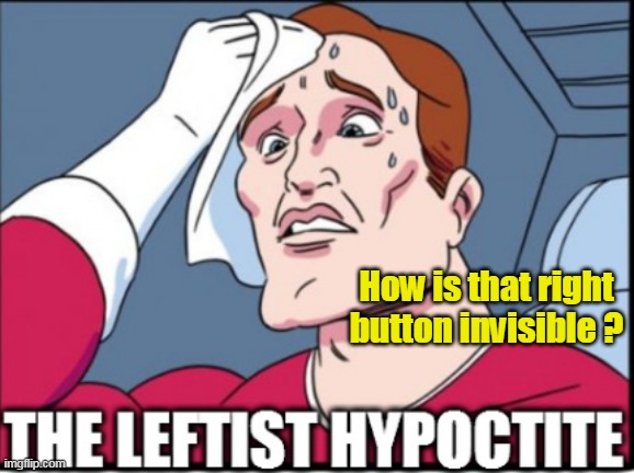 How is that right button invisible ? | made w/ Imgflip meme maker