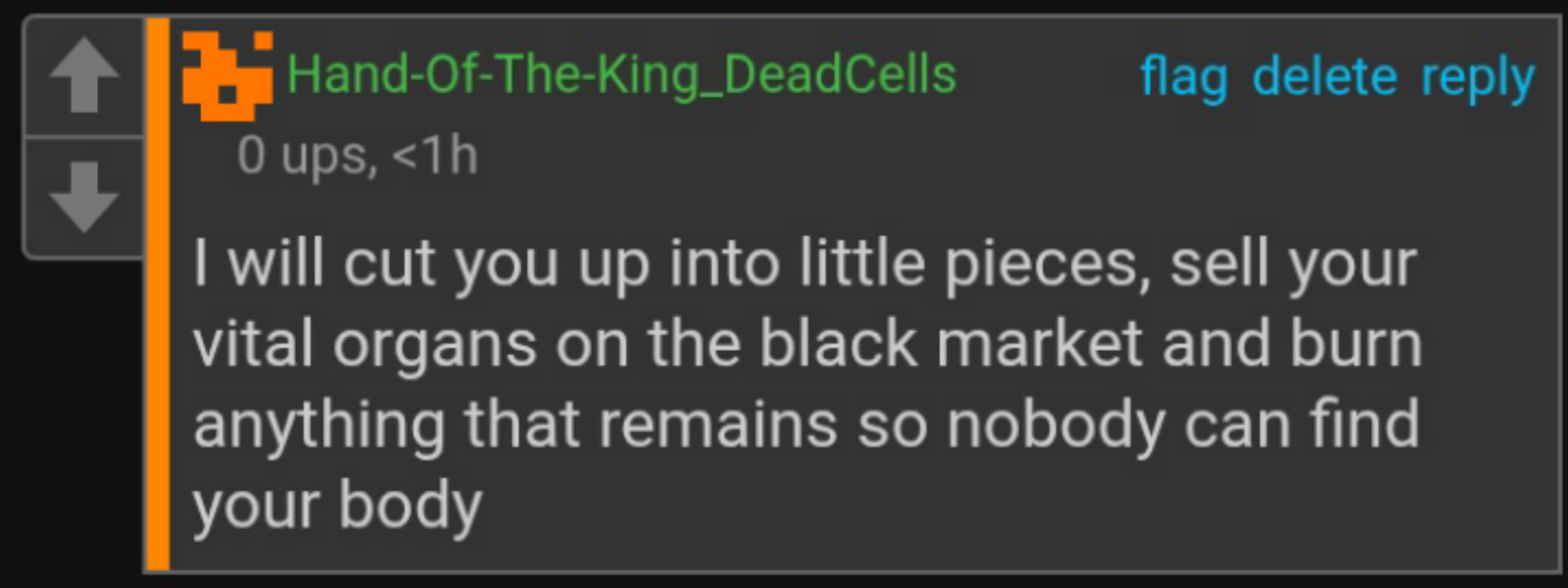 Retro death threat Blank Meme Template