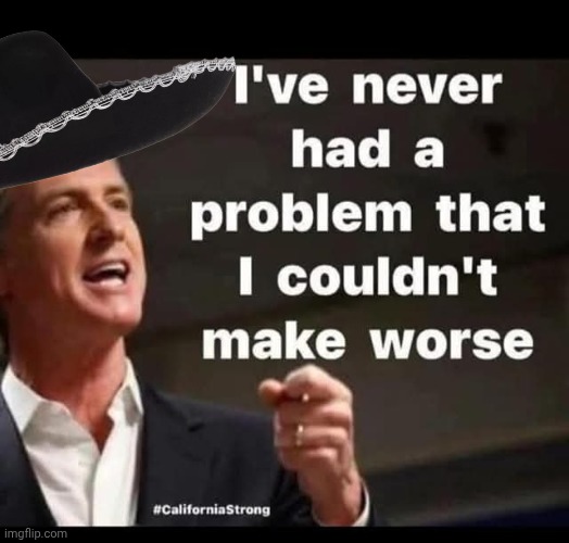 There's no problem Gavin Newsom can't make worse | image tagged in gavin,what the heck did you just bring upon this cursed land | made w/ Imgflip meme maker