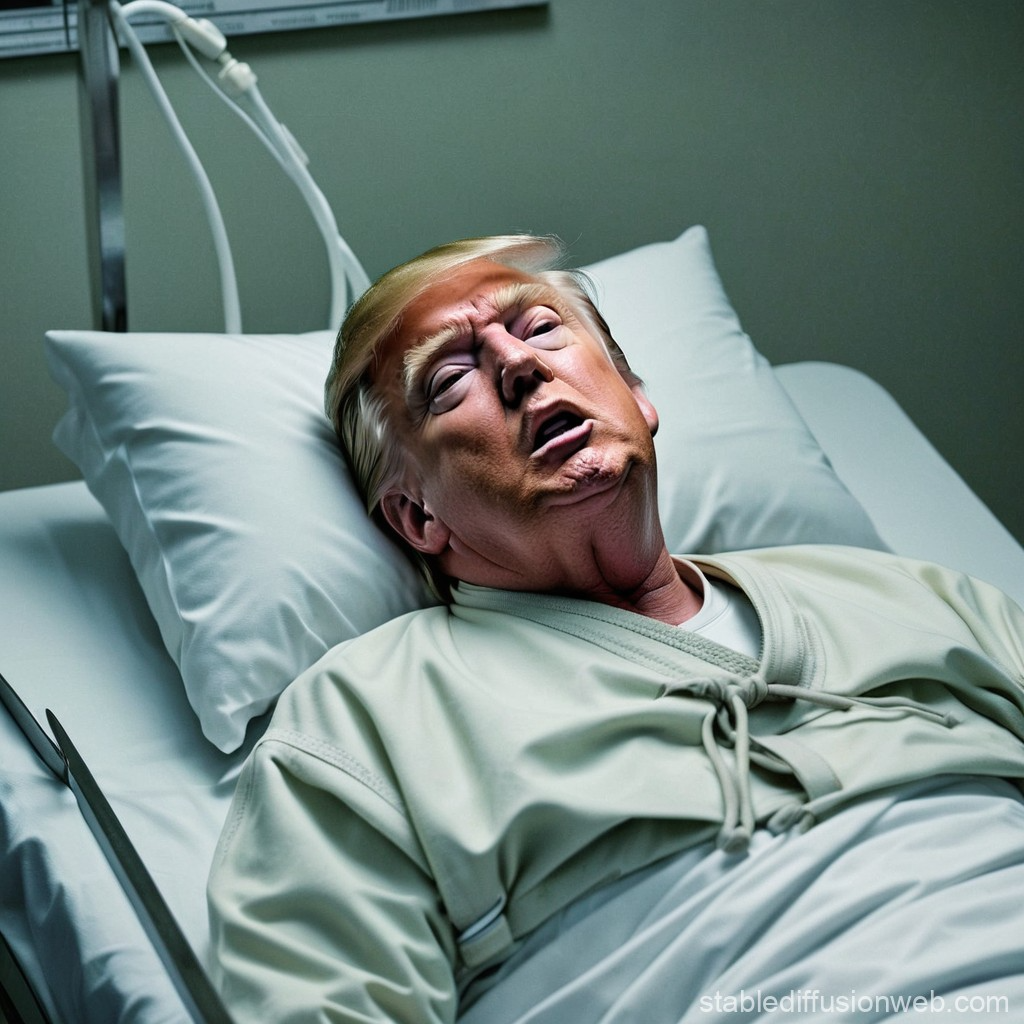 trump in hospital bed Blank Meme Template