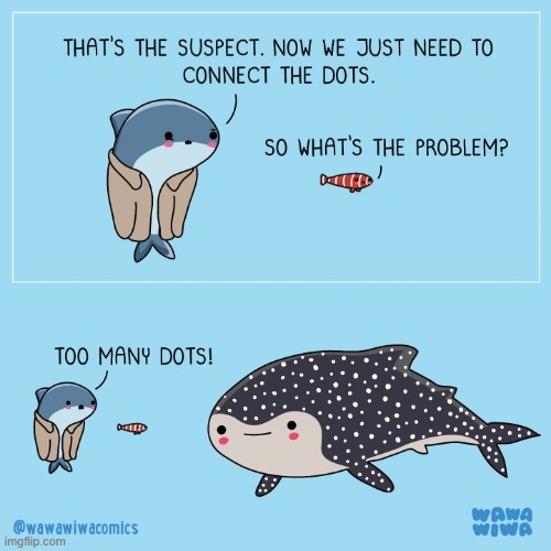 image tagged in shark,detective,fish,sharks,whale shark,dots | made w/ Imgflip meme maker