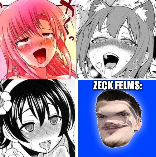 Hentai Faces | ZECK FELMS: | image tagged in hentai faces,memes | made w/ Imgflip meme maker