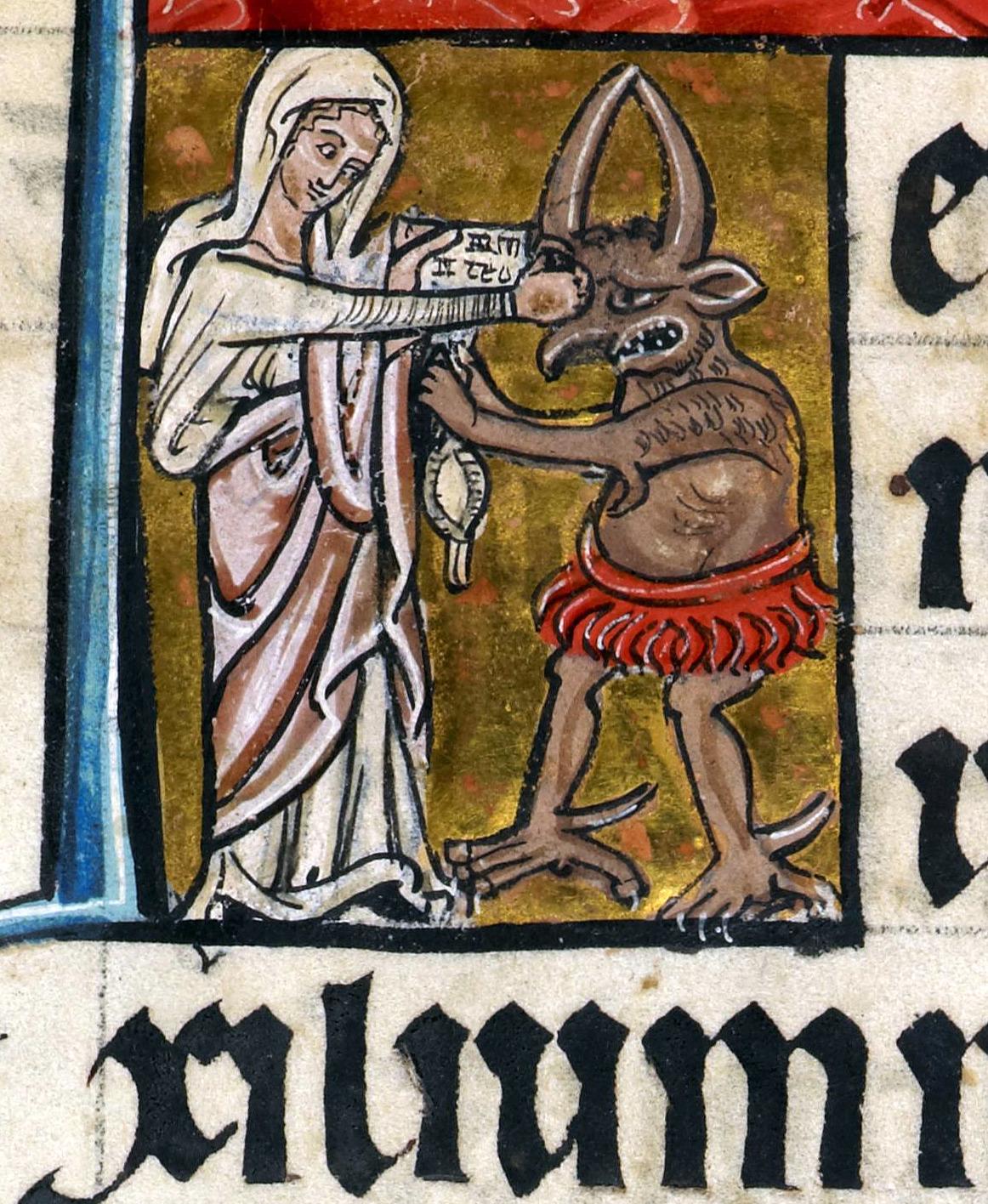 Midieval lady and goat monster Blank Meme Template