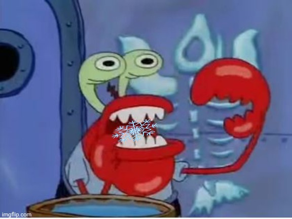 Mr Krabs choking | image tagged in mr krabs choking | made w/ Imgflip meme maker