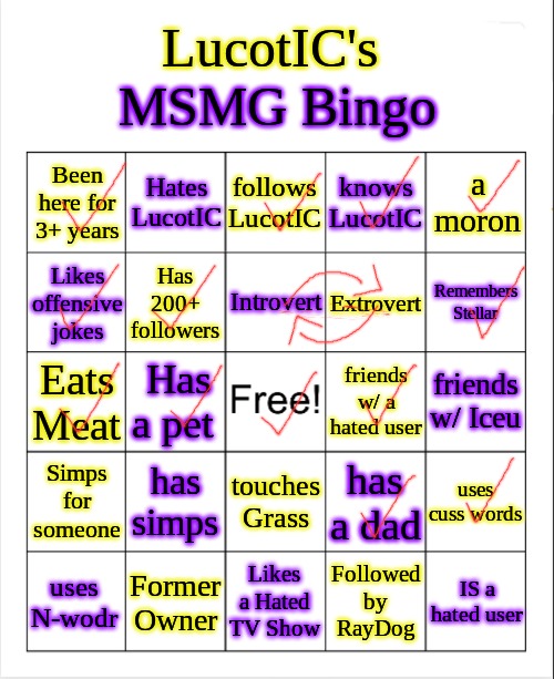 LucotIC's MS_Memer_Group Bingo | image tagged in lucotic's ms_memer_group bingo | made w/ Imgflip meme maker