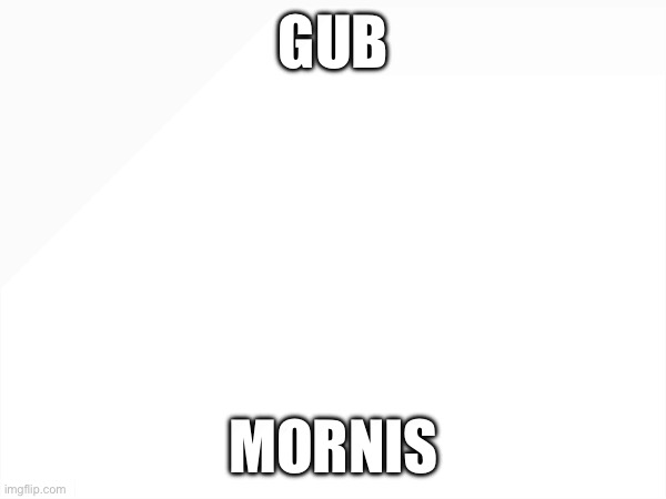 GUB; MORNIS | made w/ Imgflip meme maker