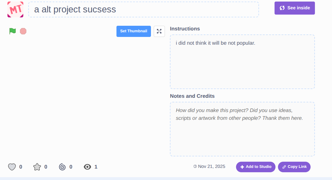 a new scratch project Blank Meme Template
