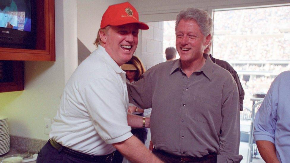 Trump and Bill Clinton Blank Meme Template