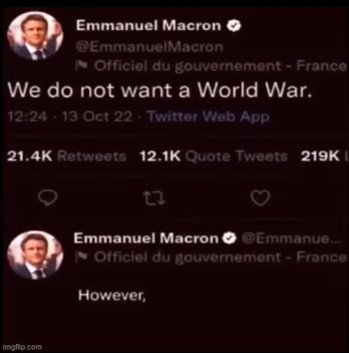 EMMANUEL??? | image tagged in memes,meme,fun,emmanuel macron,ww3,dexter | made w/ Imgflip meme maker