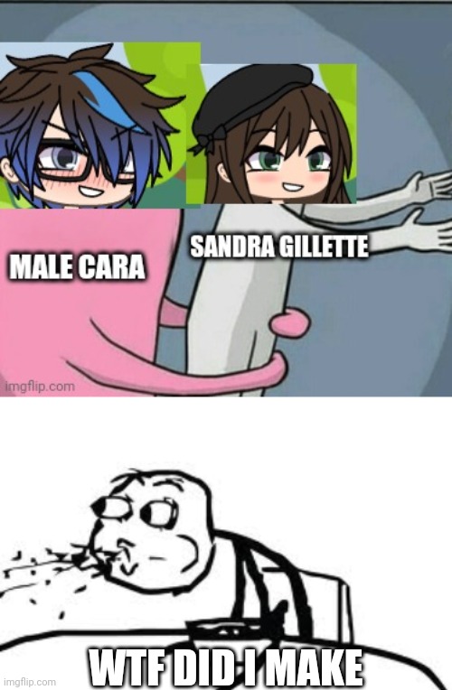 WTF DID I MAKE | image tagged in memes,cereal guy spitting | made w/ Imgflip meme maker