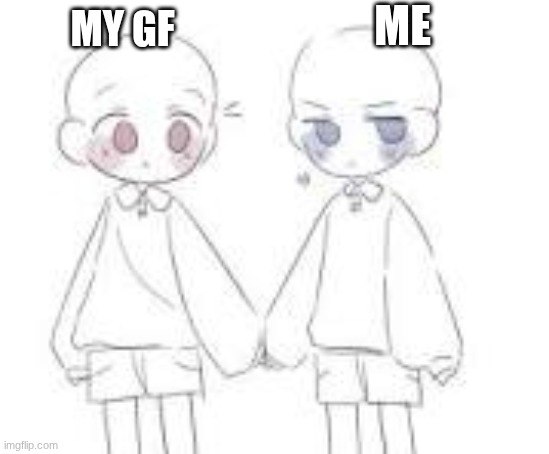 <3 | ME; MY GF | image tagged in lgbtq,bisexual,transgender | made w/ Imgflip meme maker