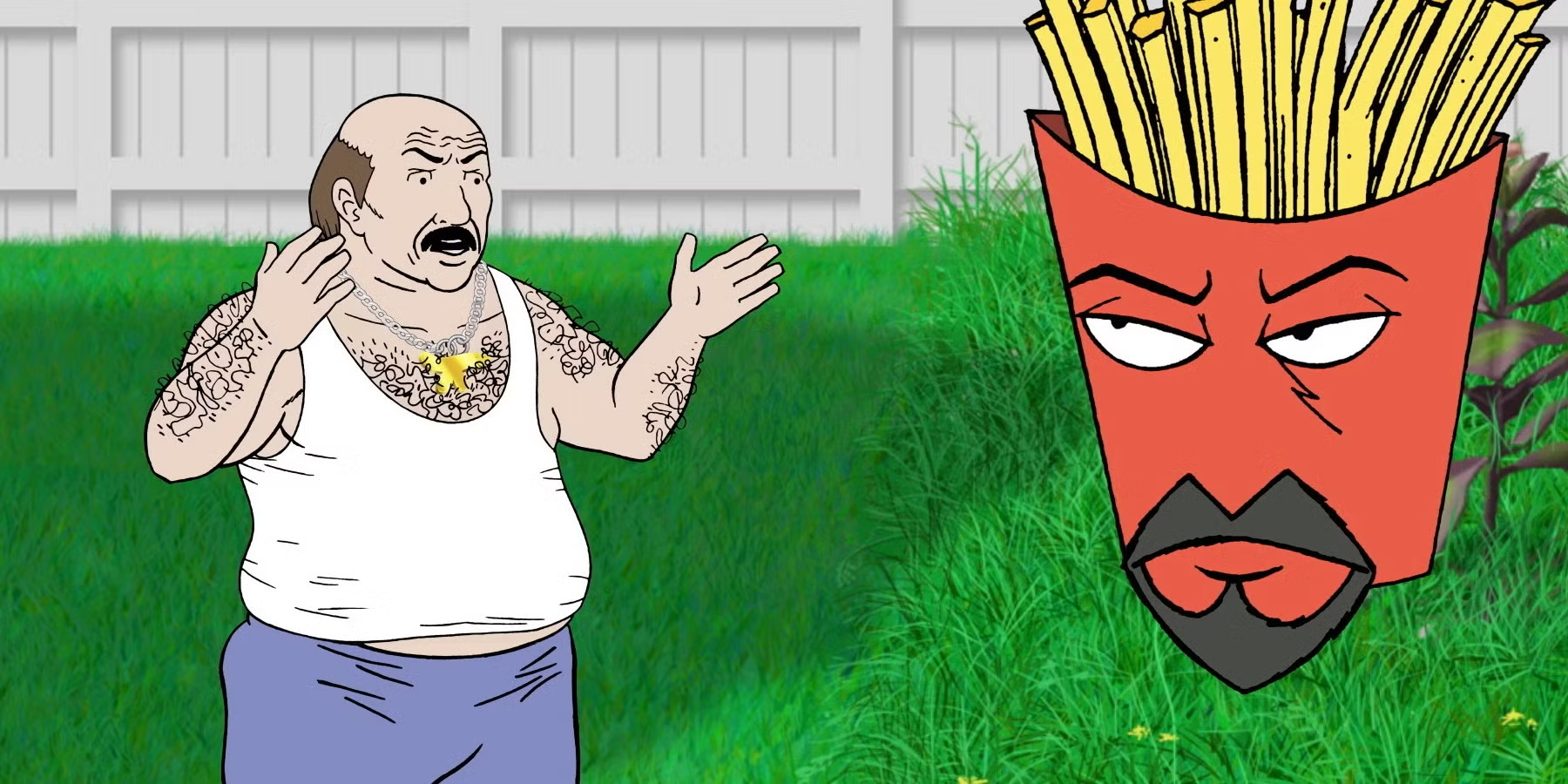 Carl and Frylock Blank Meme Template