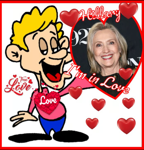 Hillary Heart Throb I'm in Love Blank Meme Template