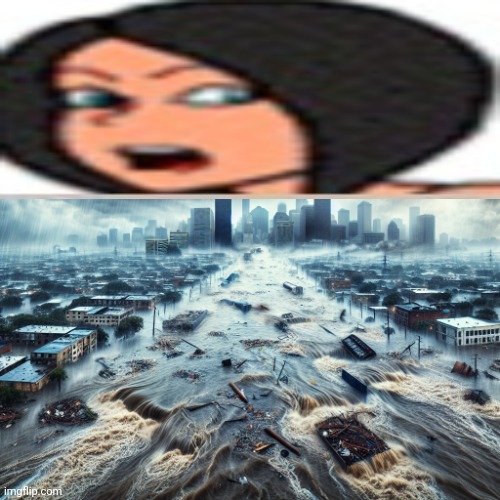 Hurricane Katrina flooding of large parts of new Orleans | image tagged in hurricane katrina flooding of large parts of new orleans | made w/ Imgflip meme maker