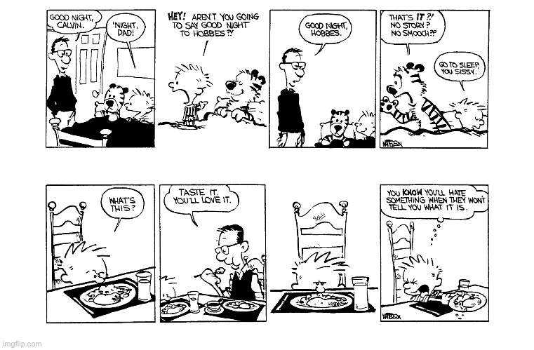 Another early Calvin & Hobbes “twofer”… | image tagged in calvin and hobbes,comics,twofer | made w/ Imgflip meme maker