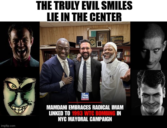 False words ... infect the soul with evil. -Plato | THE TRULY EVIL SMILES
LIE IN THE CENTER | image tagged in vince vance,evil,smiles,imam,world trade center,bombing | made w/ Imgflip meme maker