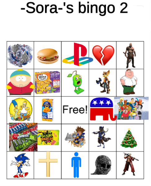 High Quality -Sora AUTISM BINGO Blank Meme Template