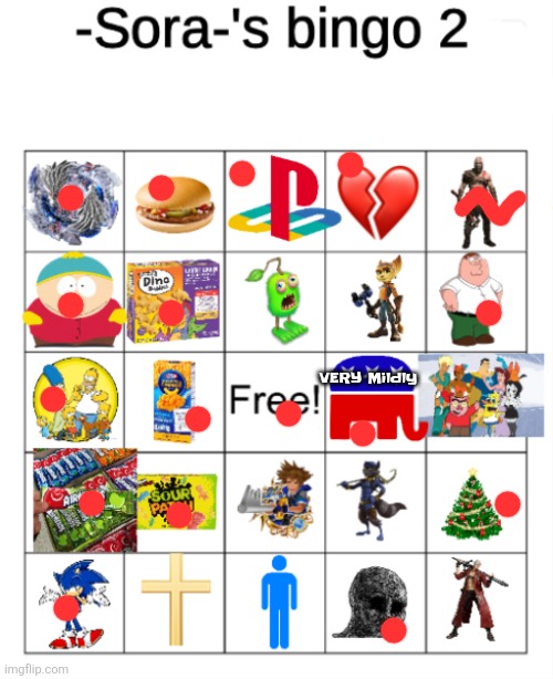 -Sora AUTISM BINGO | VERY Mildly | image tagged in -sora autism bingo | made w/ Imgflip meme maker