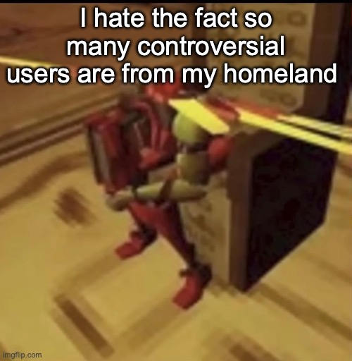 depressed V2 | I hate the fact so many controversial users are from my homeland | image tagged in depressed v2 | made w/ Imgflip meme maker