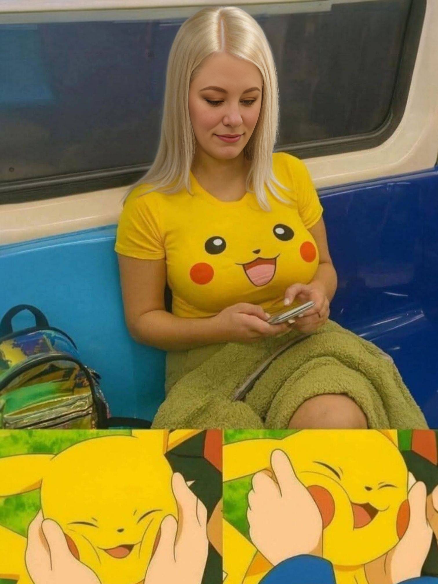 Pikachu T-Shirt Blank Meme Template