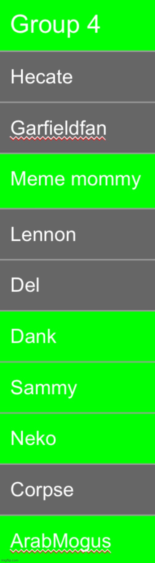 Save 3 (also I added Corpse twice so I replaced the Corpse fro, G3 with DJTOffish) | image tagged in voting game s13 | made w/ Imgflip meme maker